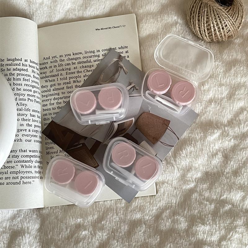 Product Introduction of [COD] Eyeshare 1 Set Candy Color Transparent Travel Contact Lens Case With Tools Kits 5