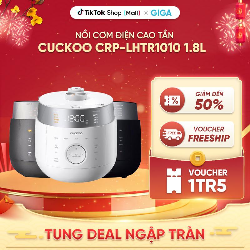 [ƯU ĐÃI VÀNG] Nồi cơm điện cao tần Cuckoo CRP-LHTR1010FB/ CRP-LHTR1010FW 1.8L Hàn Quốc Nấu Cơm Cooker Nấu Ăn