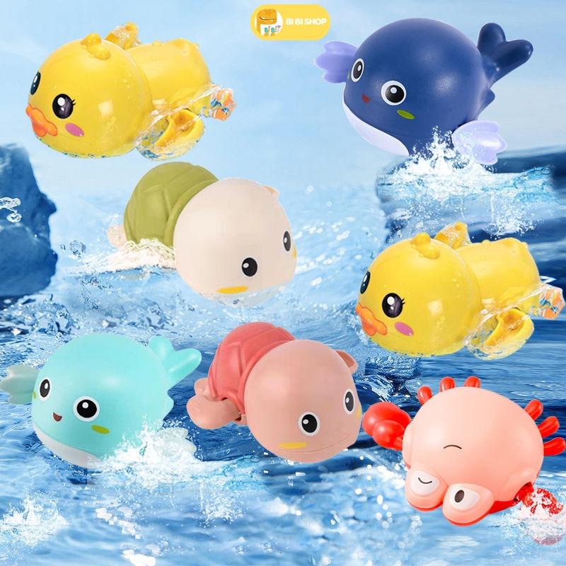 Đồ Chơi Nhà Tắm - Bể Bơi , Vịt-Cá heo-cua Vặn Cót Rùa Thả Trong Nước giúp Bé thích thú hơn khi tắm Cho Bé