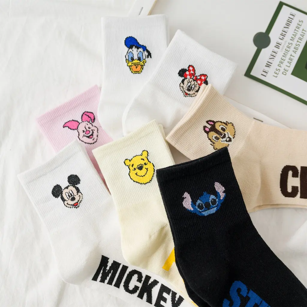 Cartoon Mickey Mouse Donald Duck Women's Socks