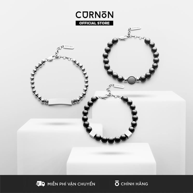 Bộ Sưu Tập Vòng Tay Nam Curnon Ardor Bracelet - Trang Sức Vòng Bi Phong Cách Cá Tính, Tinh Tế, Thời Trang - Chất Liệu Thép Không Gỉ, Thiết Kế 2 Màu Tối Giản - Phù Hợp, Tạo Điểm Nhấn Cho Mọi Loại Trang Phục