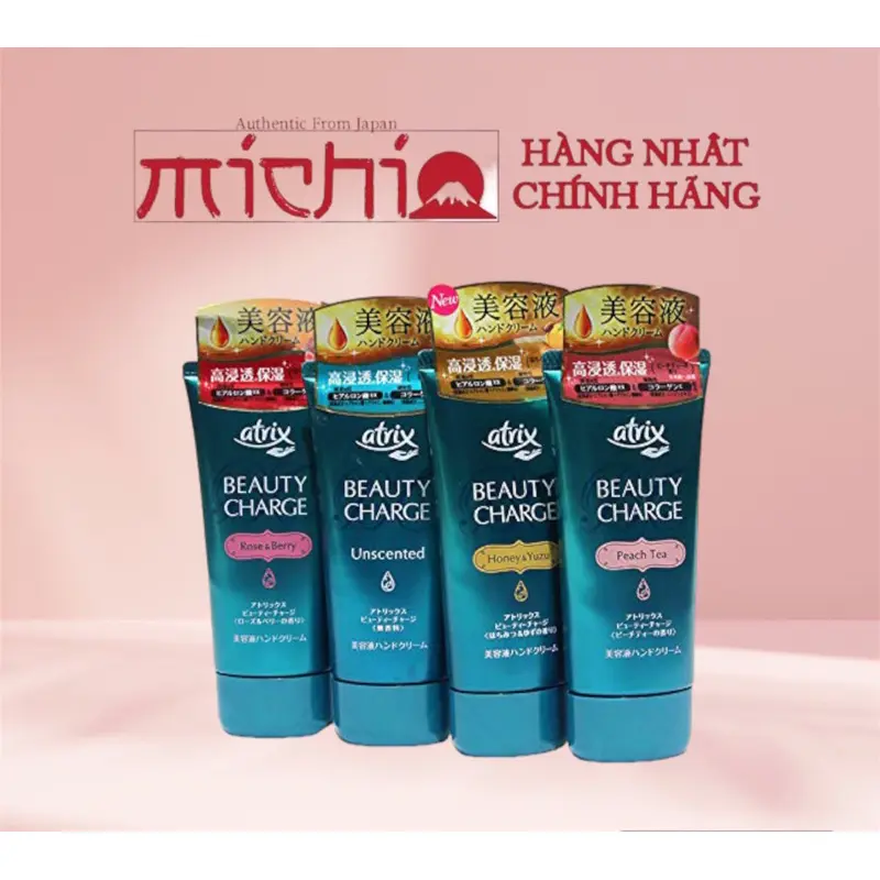 Kem Dưỡng Da Tay Kao Atrix Beauty Charge 80g Nhật Bản Collagen Làm Đẹp Da Collagen Làm Đẹp Da Trà
