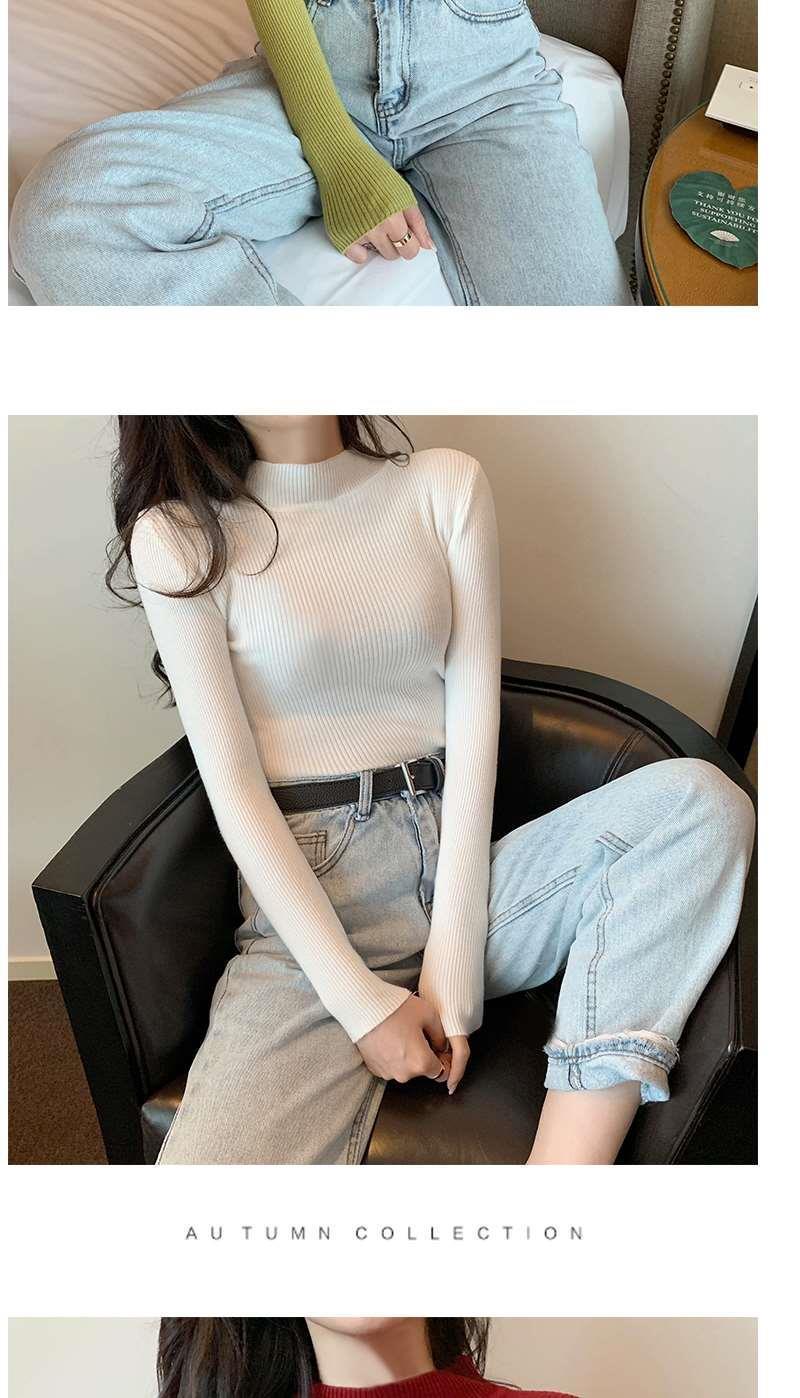 Product Introduction of เสื้อสเวตเตอร์คอเต่าผู้หญิง แขนยาว สไตล์ 2024 ฤดูใบไม้ร่วงและฤดูหนาว คอเต่าครึ่งตัว เสื้อชั้นฐานด้านใน คอเต่าครึ่งตัว เสื้อสวมหัว 36