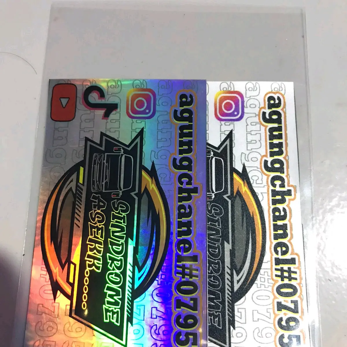 stiker sindrome asekk agungchanel asli original ttd