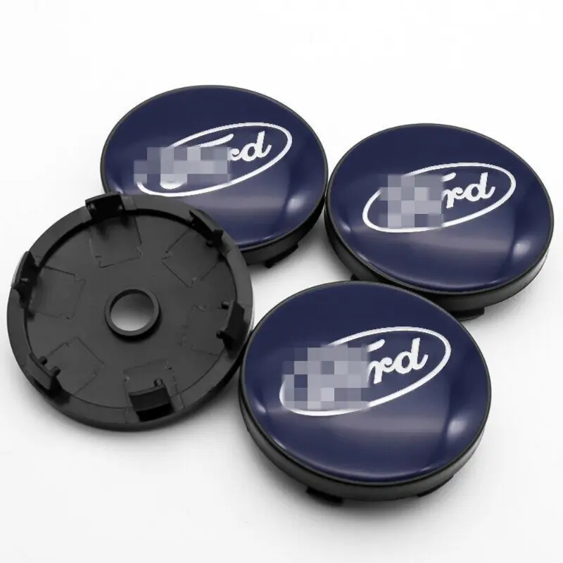 Nắp Trung Tâm Bánh Xe Lốp Xe Ô Tô, Bộ 4 Cái, 60Mm, Nắp Trung Tâm Mags, Trang Trí Nắp Hộp Số, Với 56Mm Logo, Nhãn Dán Biểu Tượng Nhôm, Đề Can, Cho Ford Focus, Fiesta, Kuga, Mondeo, Territory, Explorer 8