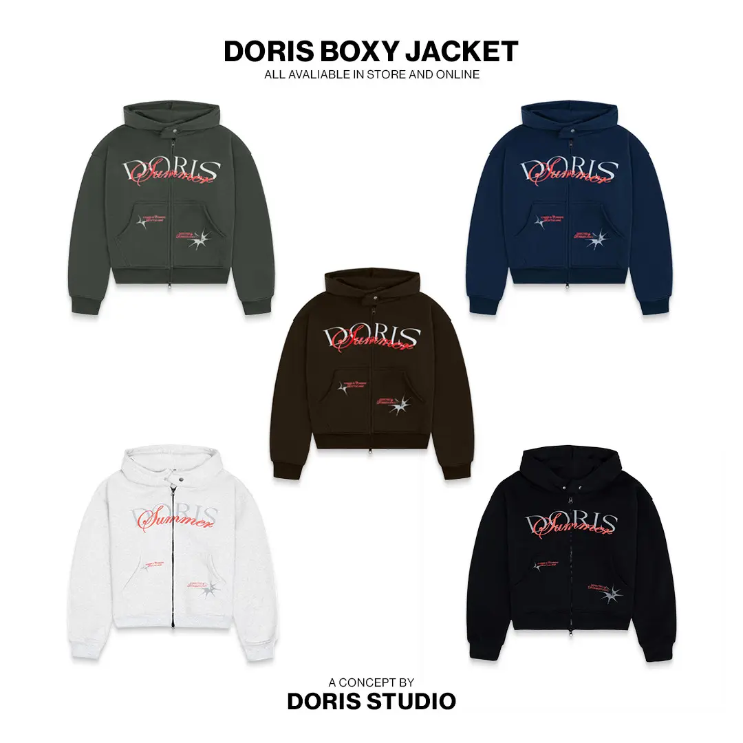 Áo DORIS BOXY JACKET nỉ bông/ form Boxy unisex 5 màu