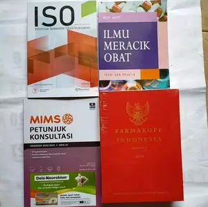 paket 4 buku iso obat,mims,ilmu meracik obat,farmakope 3