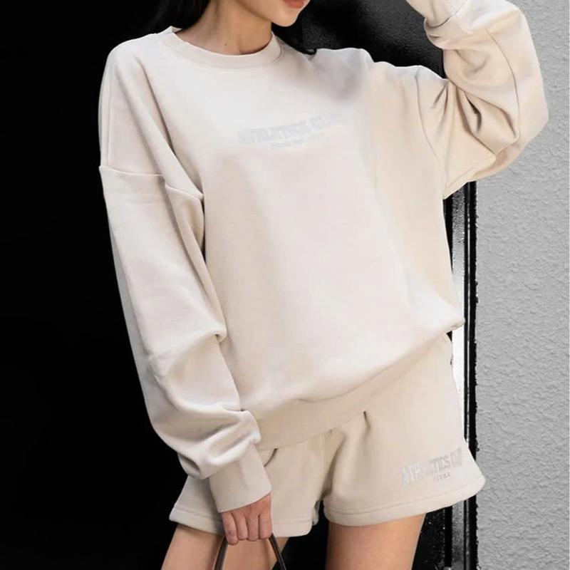 Bộ Nỉ Trơn Basic Dễ Phối Đồ Cho Chị em - Chất Nỉ Ép Hàn 2 Da Mềm Mịn - Nữ, Áo Women Top 3