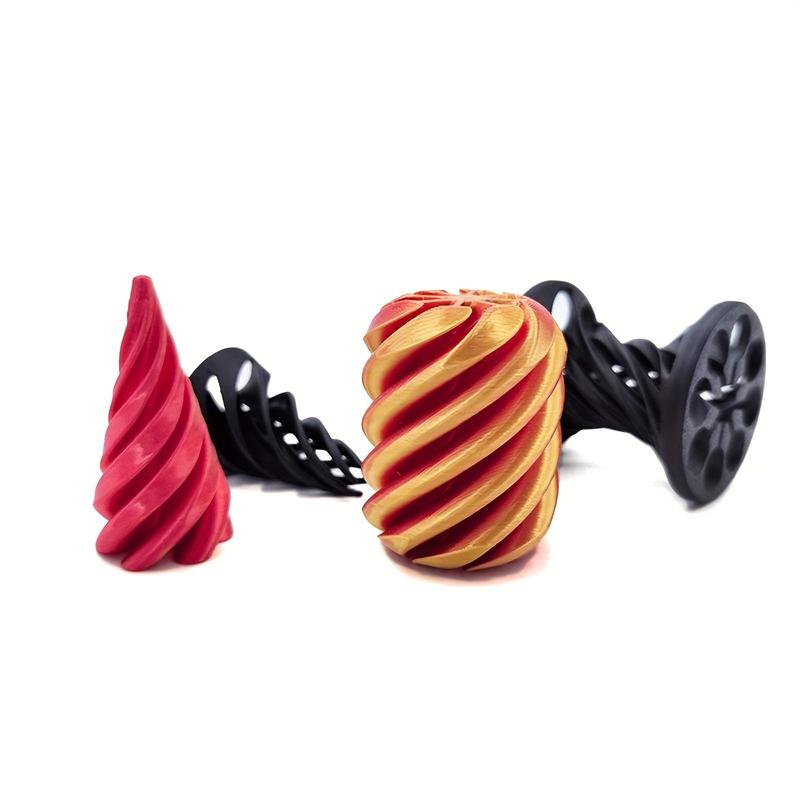 Product Introduction of 3D Printed Twisted Cone Statue, 1 Count Classic Style Interactive 3D Printed Twisted Cone Statue, Desktop Plastic Art Ornament for Home Halloween Decor 3