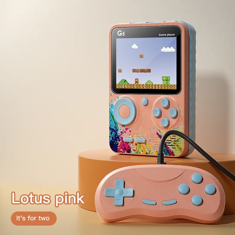 G5 Gameboy Retro 500 in 1 Games Mini Portabel SUPRIME Series Console Games 1 PLAYER / 2 Portable PLAYER Games Connect to TV