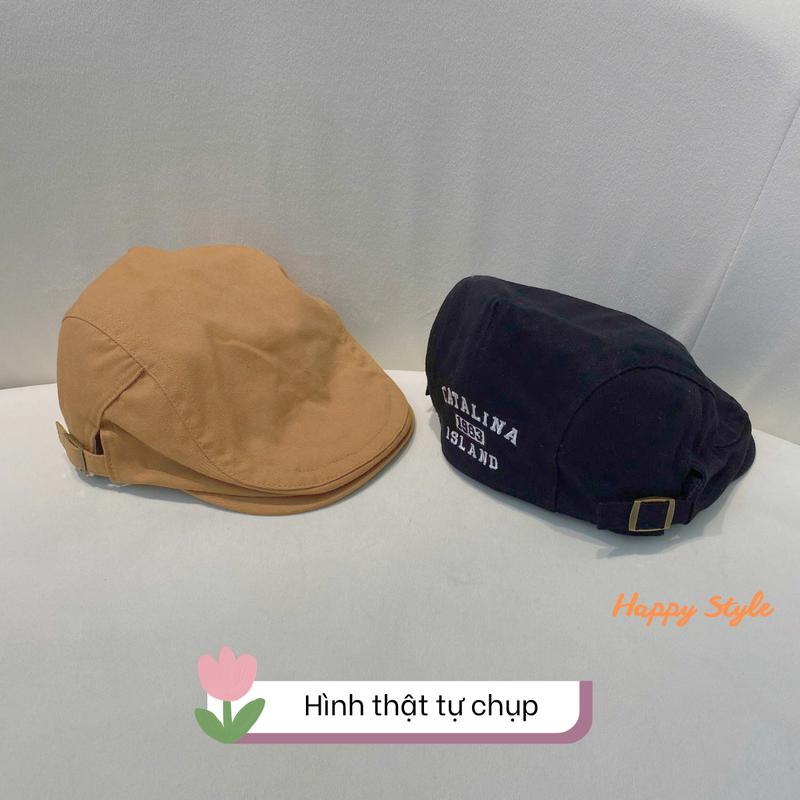 Product Introduction of Mũ Beret Kaki Trơn Nón Mỏ Vịt Thêu Chất Vải Cotton Form Mềm Phong Cách Cổ Điển Cho Nam Nữ - N243 4