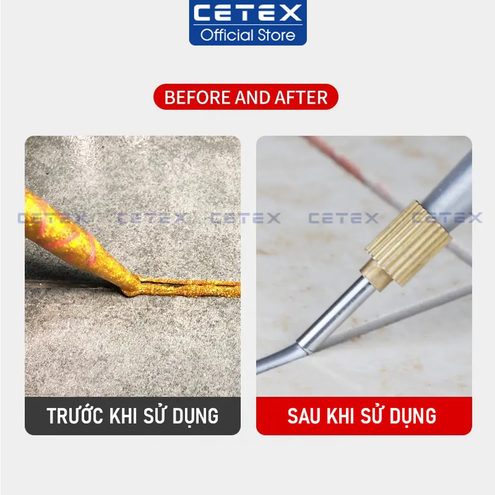 Đầu bơm keo chà ron,đầu bơm keo chít mạch 2 thành phần giúp tiết kiệm keo, bơm keo đều hơn