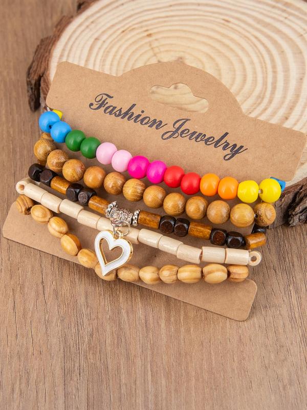 Boho Style Elastic Adjustable Beaded Bracelet, Gifts for Her, Fashionable Jewelry for Women & Men, Trendy All-match & Exquisite Jewelry 7