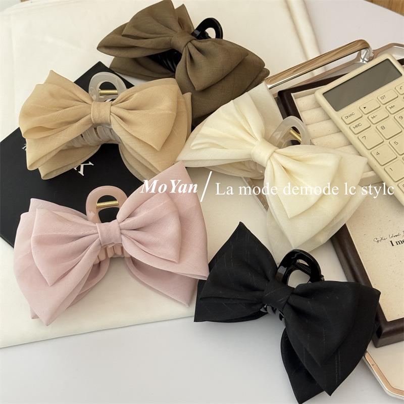 Kẹp Càng Cua Đính Nơ Sz Đại Thiết Kế Vải Cao Cấp Cho Nữ 253