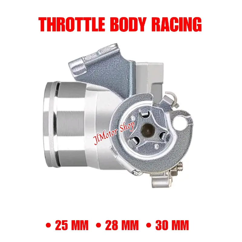 Tuas Gas Racing Throtle Throttle Body TB Racing 25 26 28 29 30 32 Supra 125 Fi Blade Fi Revo Fi Beat Fi Vario 110 125 150 FI VERZA Megapro Scoopy Dll Baut 4