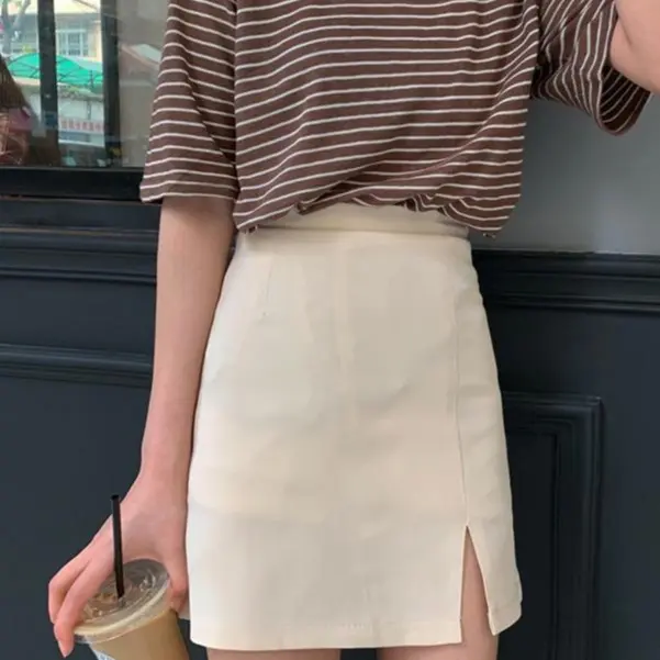 A-Line Short Skirt With Side Split 1115 (S/M/L/XL)
