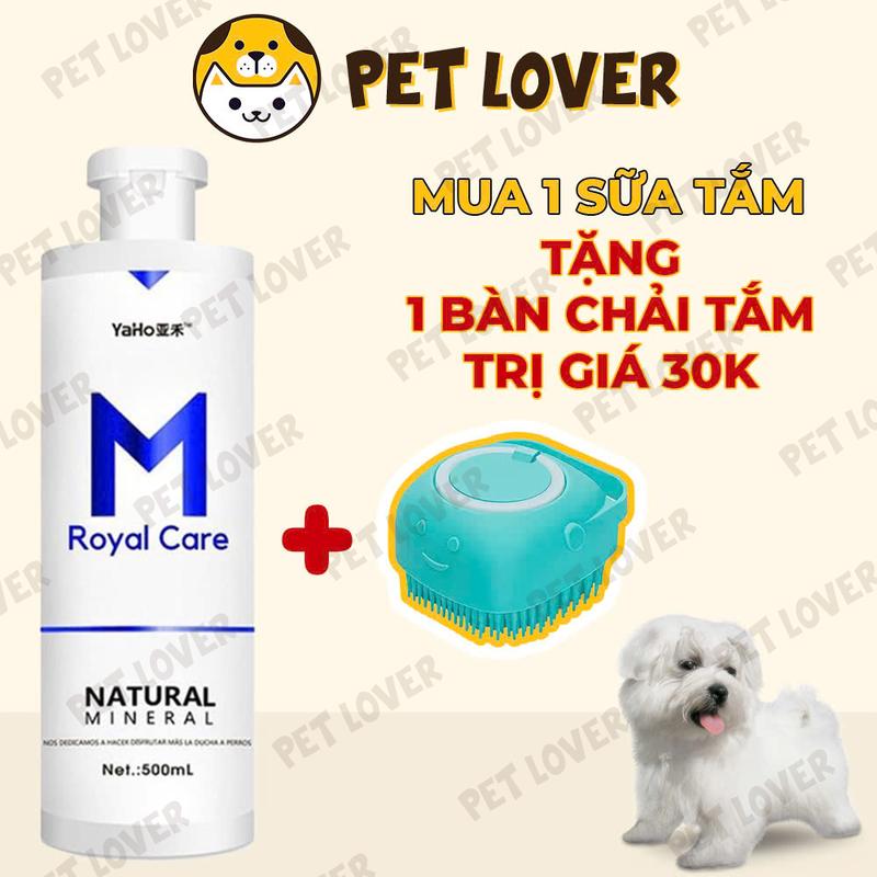 Sữa tắm cho chó lông trắng, loại bỏ vết ố và mùi hôi trên lông Yaho Rolay Care chai 500ml white  coat  shampoo 8