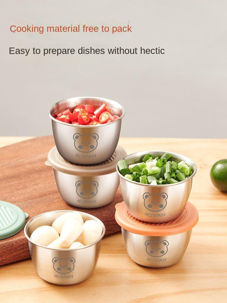 Product Introduction of Stainless steel 304 mini sauce cup with lid, household tomato sauce salad small box, portable outdoor seasoning dipping dish 9