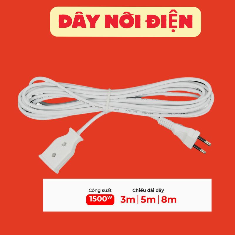 Dây nối điện liền phích cắm âm cao cấp LÕI đồng 100 phân trăm/3m/5m/8m/10m