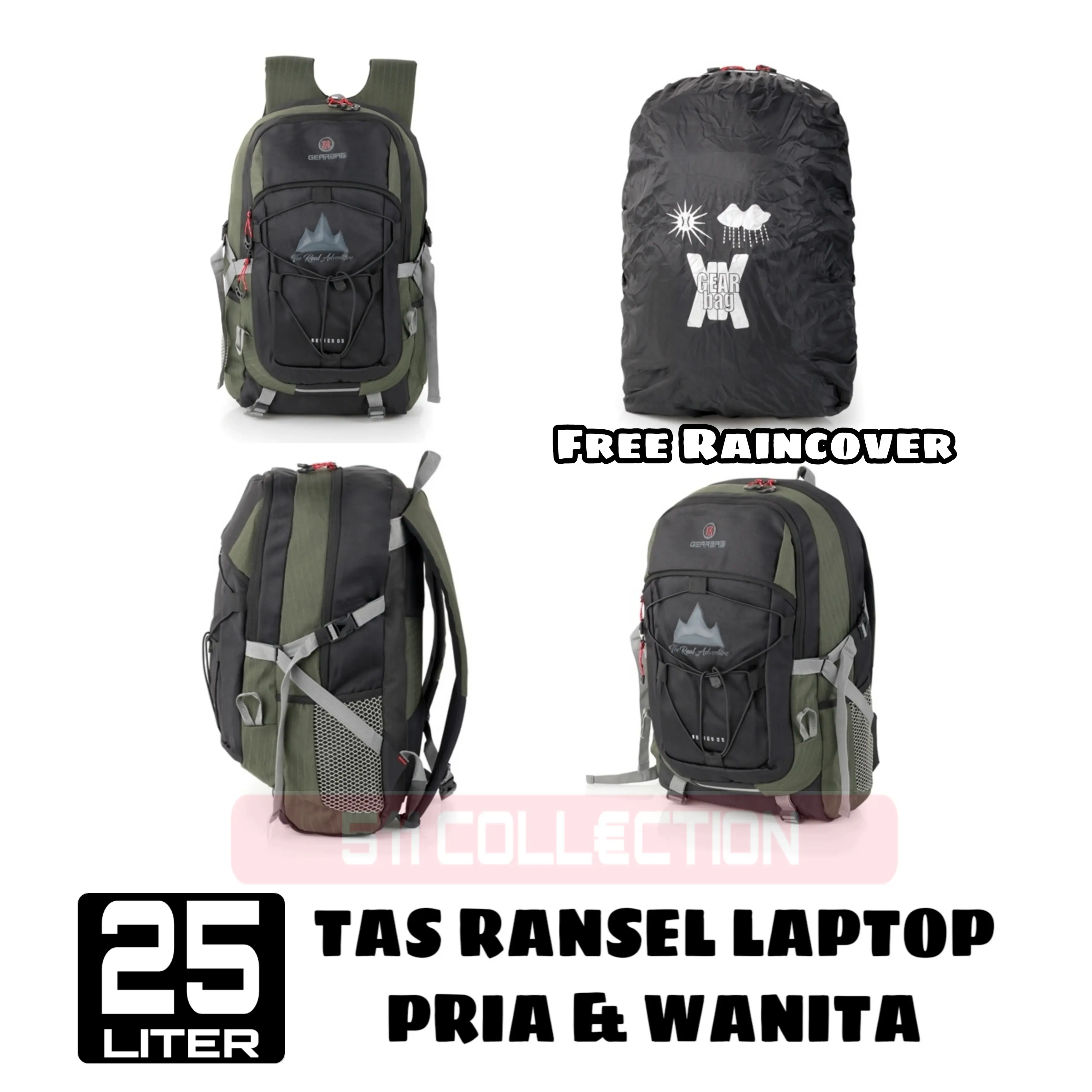 Tas Ransel Backpack Travel Pria Terbaru Murah Keren Anti Air Murah Free Raincoat Sacma Brand Original Saingan Eiger Best Quality Hitam Navy Wanita