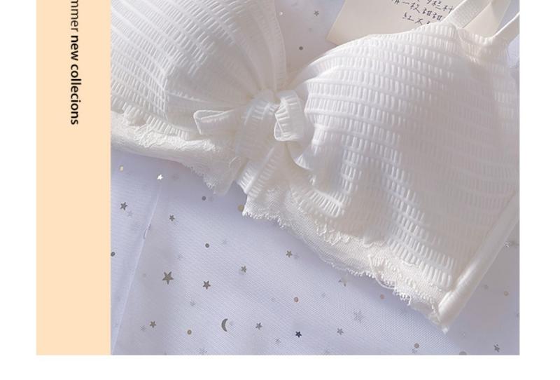 Product Introduction of Fairy Floating Small Chest Push up Breast Holding Anti-Sag Bra Wireless Student Girl Lace Underwear Set 18