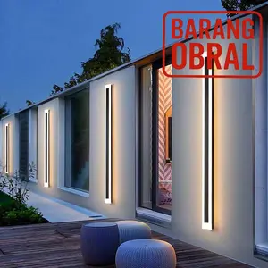 TaffLED Lampu Dinding Hias Outdoor Long Strip LED - Pencahayaan Estetik, Tahan Lama, Desain Modern