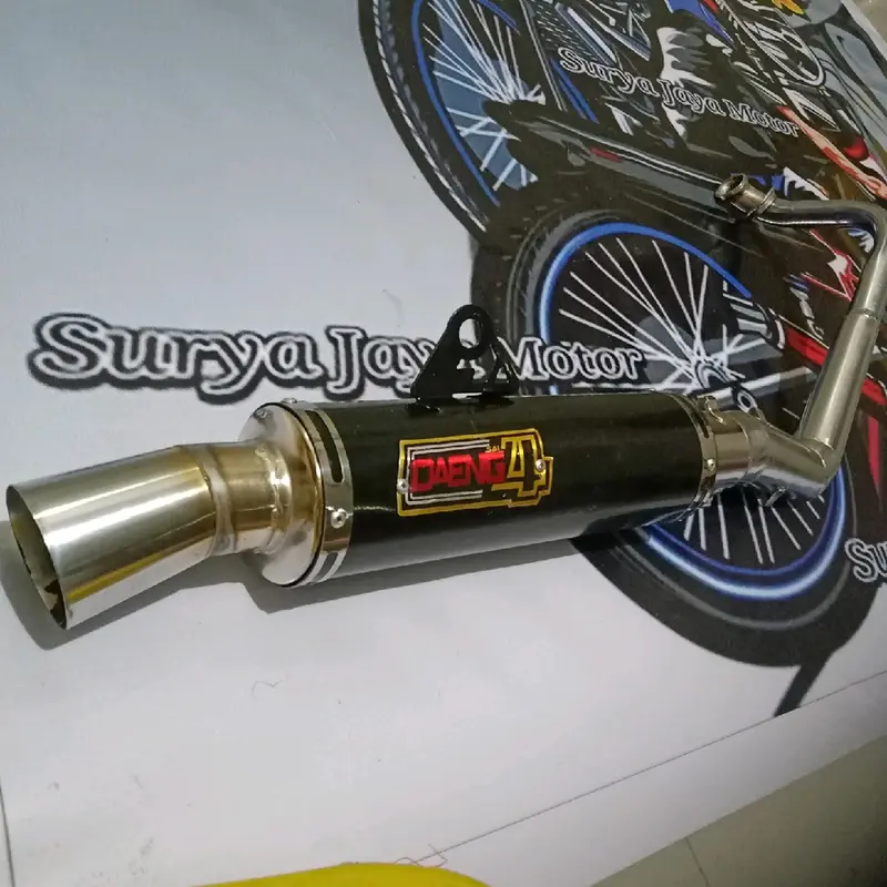 Knalpot DPJ hitam Untuk Beat(karbu,fi,esp,street,deluxe,pop) Scoopy karbu,scoopy fi/new,genio,spacy,vario 110 fi/led Motor 4