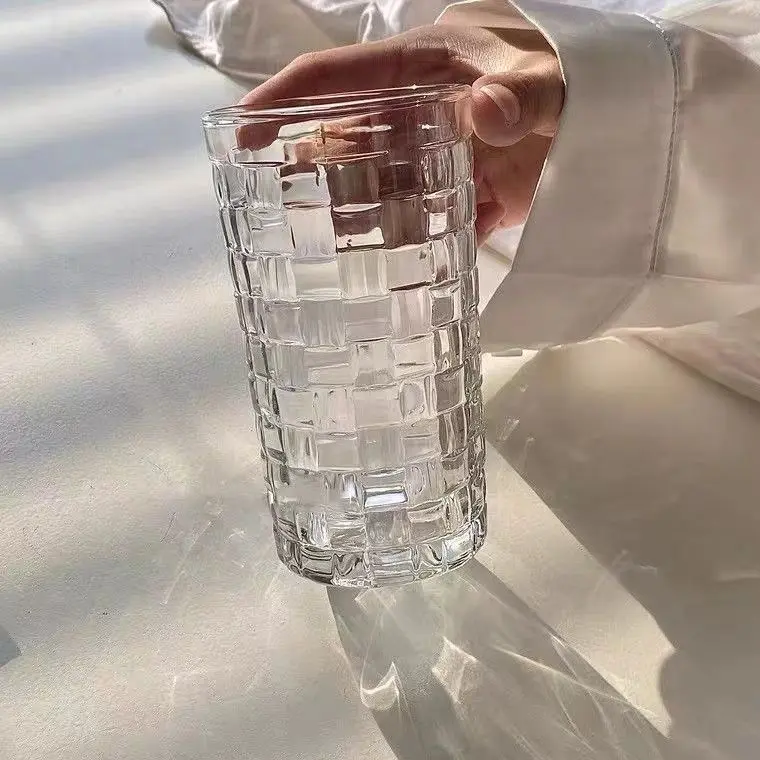 Combo Cốc nhựa uống nước họa tiết mây đan 380ml