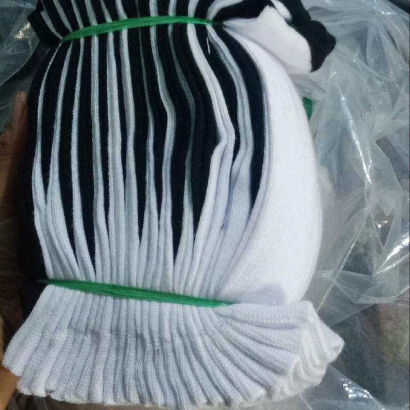 Kaos kaki Sekolah Hitam Putih SMP, bahan PE, 12 Pasang 1