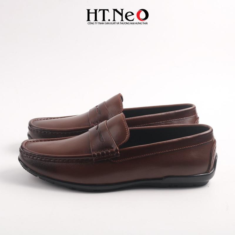 Giày lười nam HT-NEO da bò cao cấp kiểu dáng trẻ trung, sành điệu và rất cá tính GM181 Đồng Loafer 4