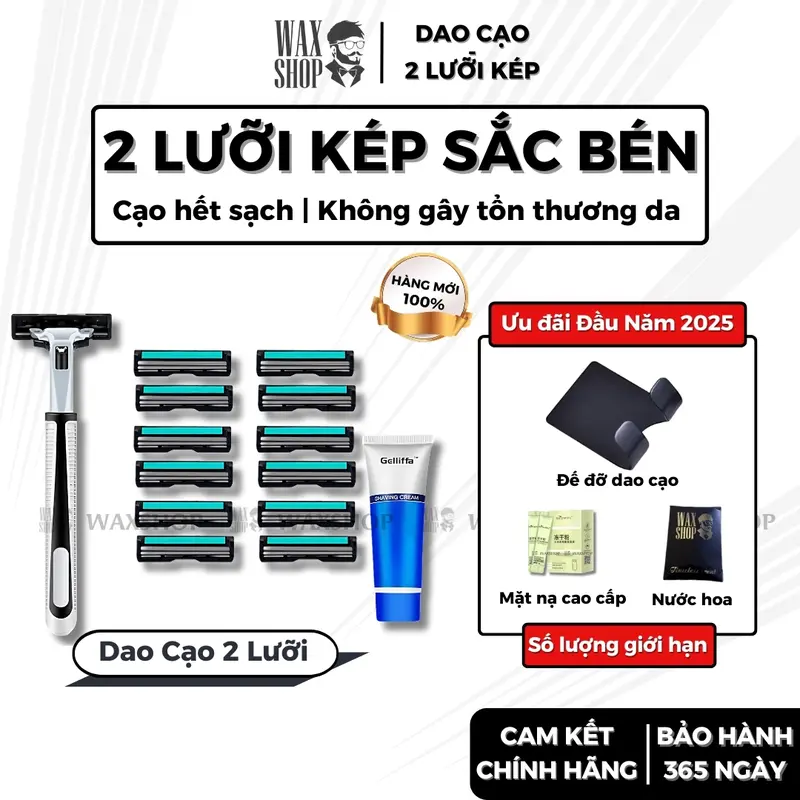 [ Mẫu Mới 2023 - Full Line ] Dao Cạo Râu Gilleitt Mach Classicc - Kèm 36 luoi + Lọ Kem - Hàng chính hãnġ - Bảo Hành - SL 0