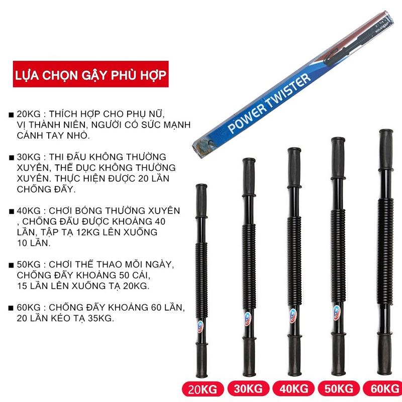 Gậy Bẻ Tập Cơ Tay Ngực Vai Thanh Lò Xo Cao Cấp Lực Bẻ 20kg 30kg 40kg 50kg Đàn Hồi Tốt Phù Hợp Luyện Tập Thể Thao Tại Nhà 4