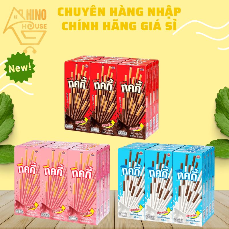 Lốc 12 Hộp Bánh Que Ticky Phủ Socola 18g Thái Lan Ăn Vặt Thơm Ngon - Hinohouse
