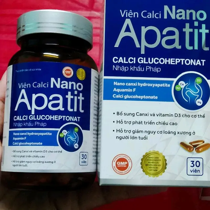 Canxi hữu cơ Nano Apatit bổ sung canxi tự nhiên cho cơ thể - hộp 30 viên 1