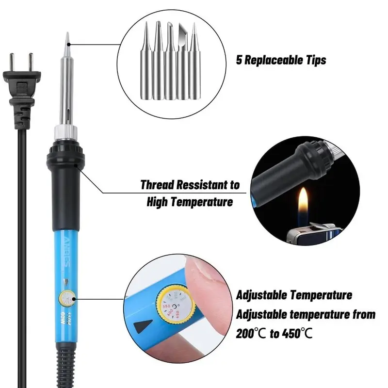 PAKET SOLDER LENGKAP 60 WATT DAN AKSESSORIS CEPAT PANAS SUHU BISA DIATUR Solder Listrik 1 Set 60 Watt Komplit Murah Bagus Berkualitas Cepat Panas Taffware Iron Adjustable Temperature 60W 15pcs 60 Watt 220v Solder Listrik Murah Paket Penyedot Penghisap Tim 4