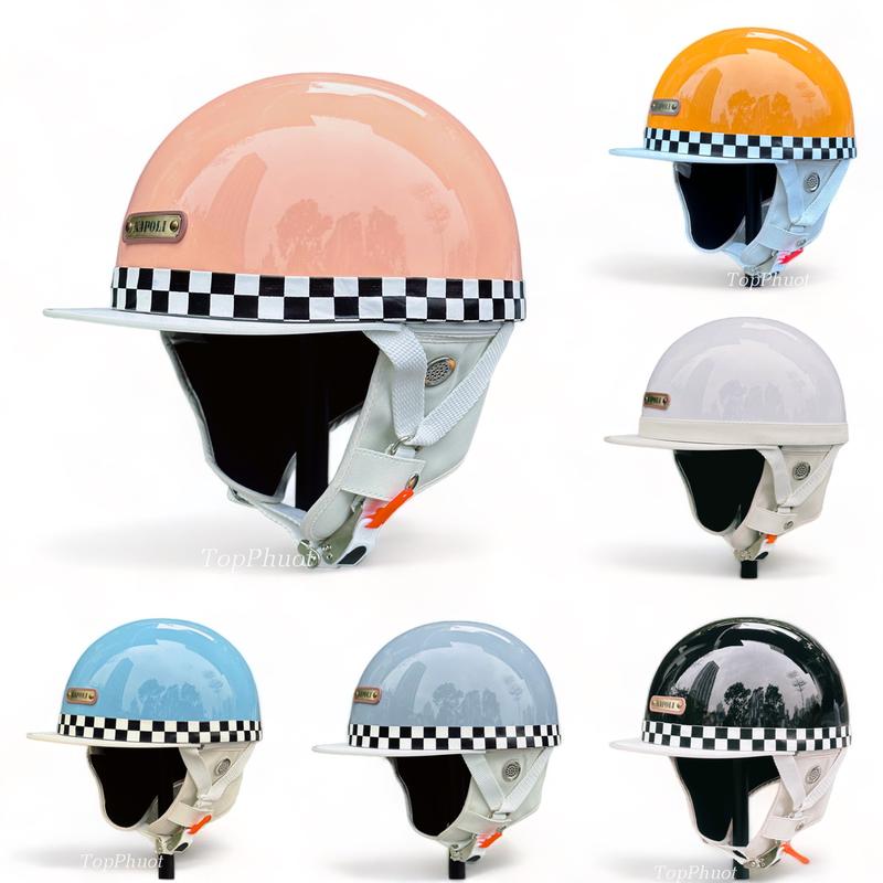 Mũ bảo hiểm nửa đầu Napoli Bosozoku Japan Style nửa đầu vintage - Nón bảo hiểm moto Vintage 1 2 đầu phong cách Nhật Bản