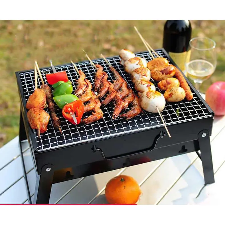 Bếp nướng BBQ ngoài trời thông minh gấp gọn đi dã ngoại, Bếp nướng than hoa du lịch  dễ mang theo