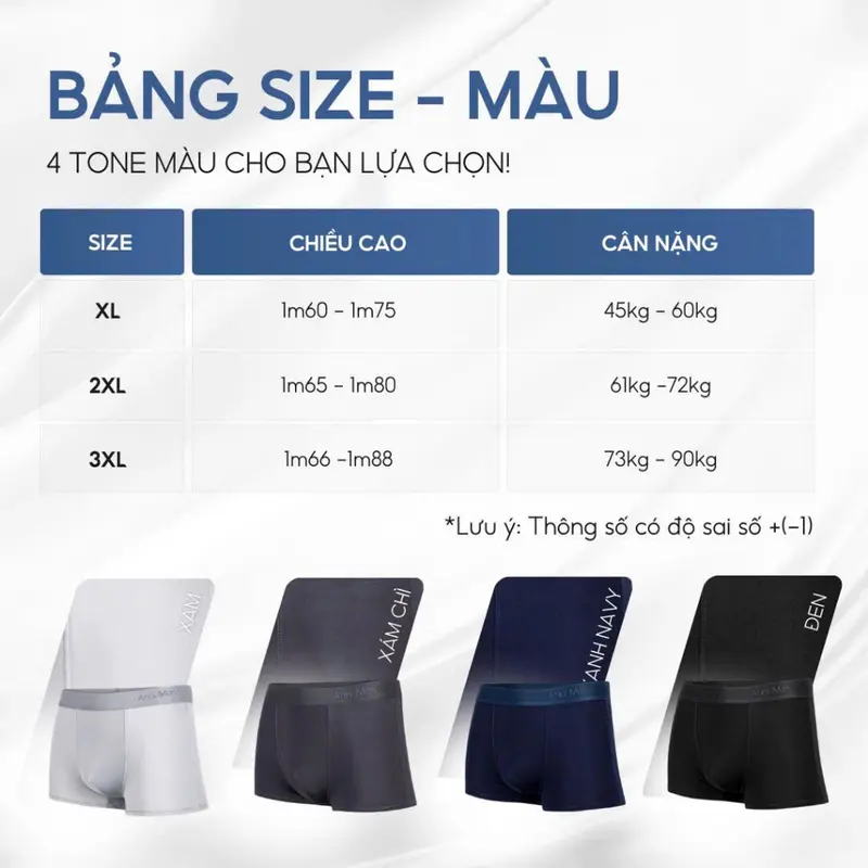 Product Introduction of Combo 4 quần lót nam, quần boxer chất thun lạnh kháng khuẩn co giãn 4 chiều thấm hút mồ hôi - BX3 0