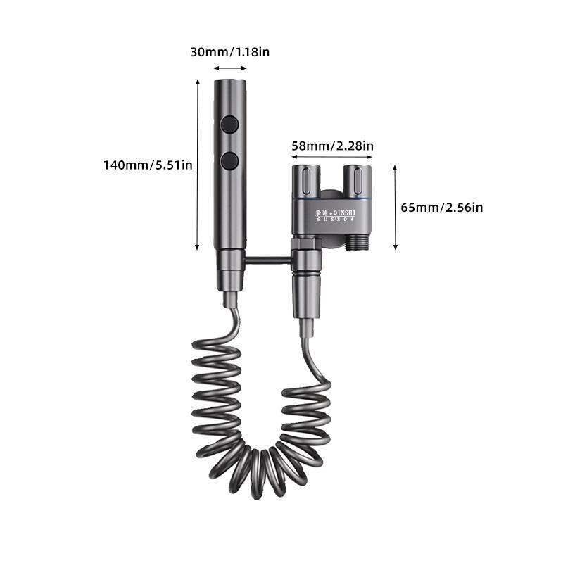 Product Introduction of Stainless Steel Handheld Bidet Sprayer, Bidet Sprayer with Double Outlet Angle Valve, Bathroom Shower Equipment for Daily Cleaning 1