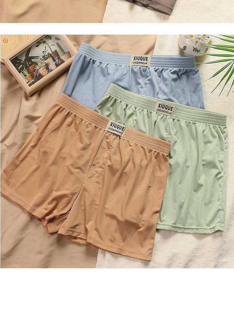 Product Introduction of Quick Dry Ice Silk Breathable Casual Boxer Shorts Pajamas Shorts Sleepwear underwear men boxer 10