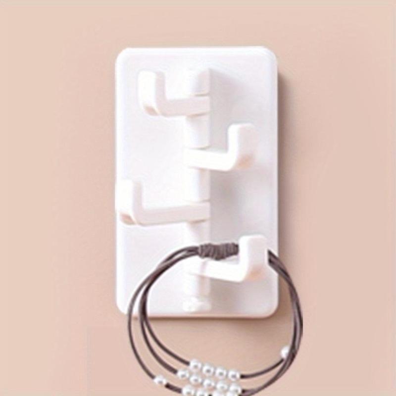 3D Rotating Wall Hook, Self-adhesive Plastic Key Holder, Modern Style Wall Mounted Hook, Suitable for Bathroom and Kitchen Storage 2