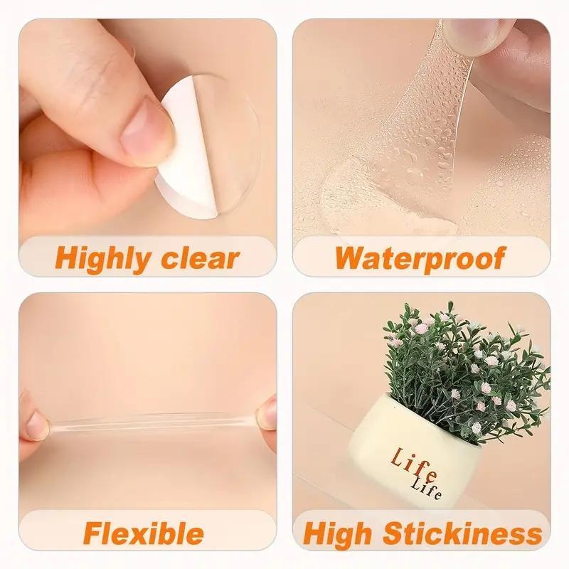 Double Sided Transparent Adhesive Dot Tape Sticker, Clear Sticky Dot Tape Sticker, Fastener for DIY Art, Balloon Decoration & Office Supplies 4