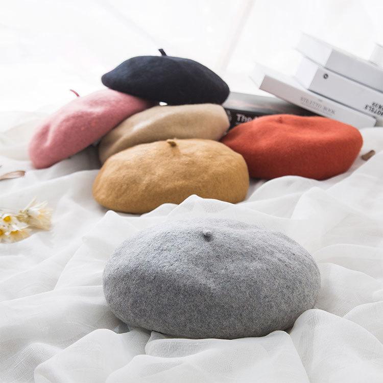 Product Introduction of Mũ Nồi Len Cho Nữ, Mũ Nồi Nhật Bản Đa Năng, Nghệ Thuật, Họa Sĩ Anh, Phong Cách Hàn Quốc, Cổ Điển, Thời Trang, Thu Đôngob Hoa Women Hat Nón Cap 10