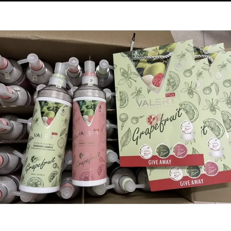 Cặp dầu gội xả Bưởi VALERT Grapefruit (850ml) giúp tóc bạn sẽ dày hơn, dài hơn và khỏe hơn Women Nữ 2