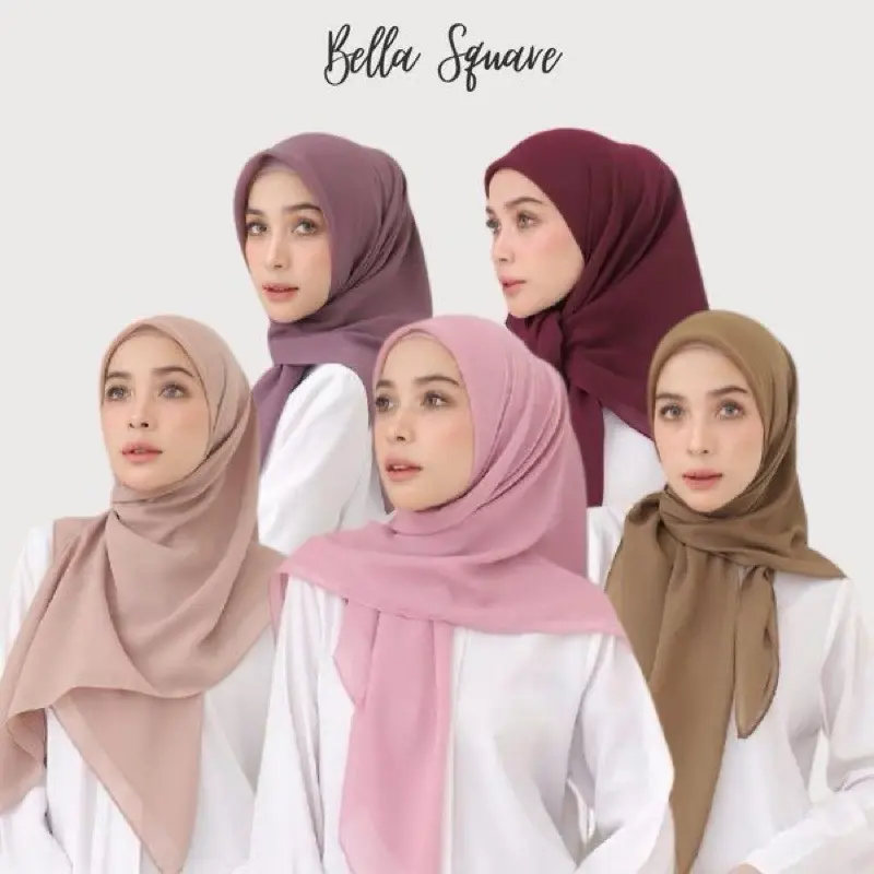 HIJAB BELLA SQUARE ORI POLLYCOTTON/JILBAB SEGI EMPAT BELLA SQUARE/BELLA SQUARE 0