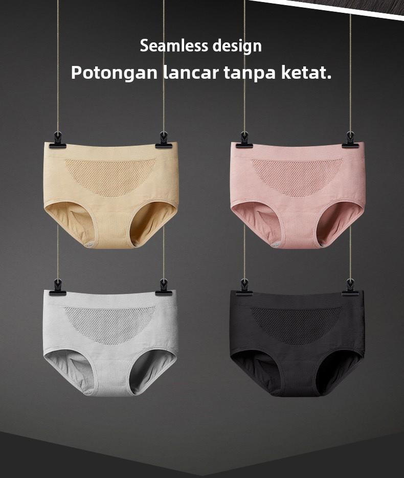 Product Introduction of Seluar Dalam Sukan, Pinggang Tinggi, Untuk Wanita, Rekaan Sarang Lebah, Fungsi Mengangkat Pinggul dan Mengetatkan Perut, Hangat dan Selesa 3