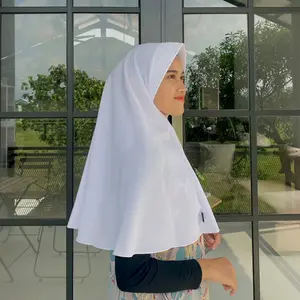 Fyla Hijab - Ped Simple Putih Wolfis Premium Ukuran M Kerudung Instan Nyaman Lembut Variasi Muslim Wanita