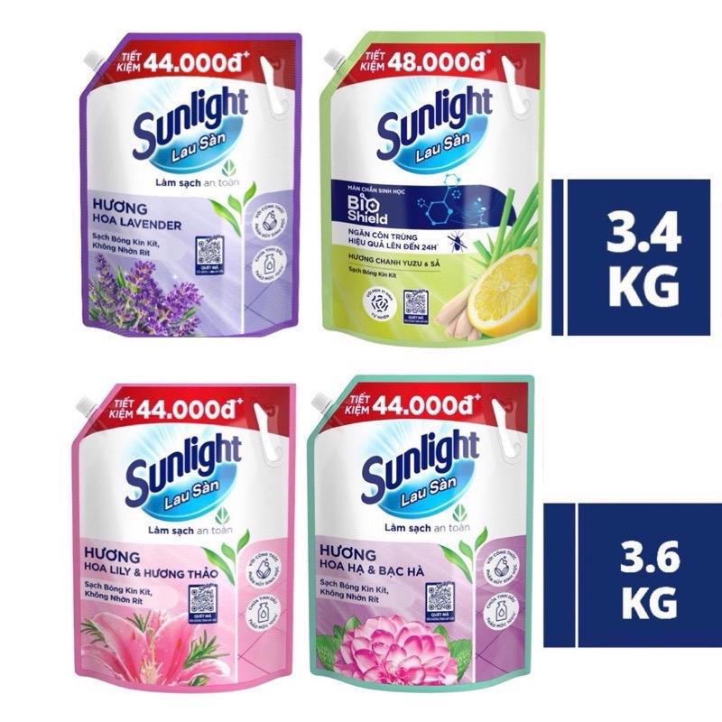 Product Introduction of ￼Túi nước lau sàn Sunlight hương hoa diên vỹ/ chanh sả 3.4kg 1