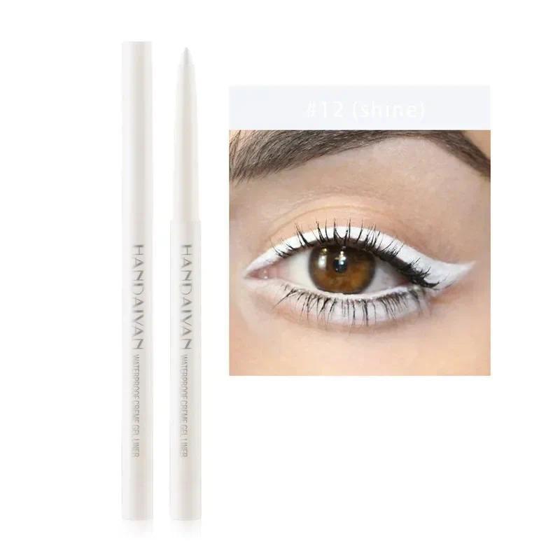 Product Introduction of Waterproof Pearlescent Matte Eyeliner Not Easy Pen Rotatable Eyeliner Long Lasting Eye Makeup Tools Korean Makeup Products Lipliner Eyeshadow 35