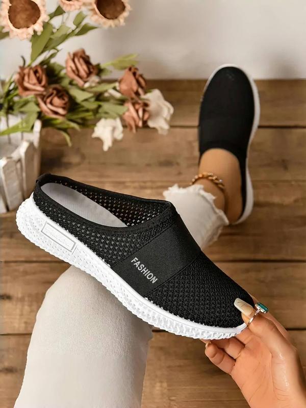 Women's Fashionable Solid Color Mules, Casual Soft Platform Slip on Walking Shoes, Breathable Comfortable Shoes for Daily Wear for Women & Girls 4